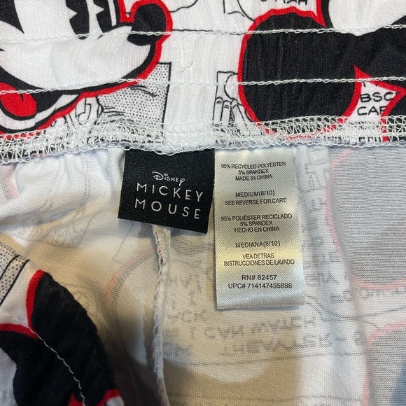 NWOT Briefly Stated Micky Mouse Comic Strip Sleep Jogger PJ Pants - Picture 7 of 7